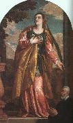  Paolo  Veronese St Lucy and a Donor Sweden oil painting reproduction